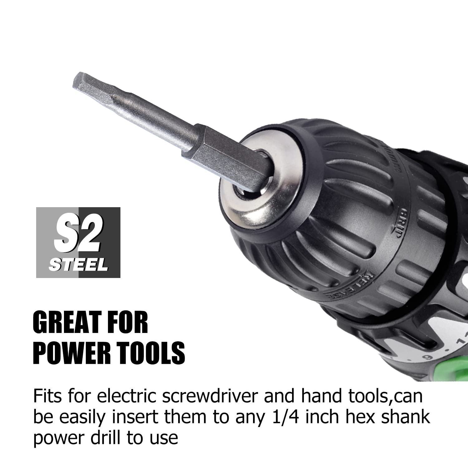 Utoolmart Torx-Schraubendreher-Bits H2, 1/4 Zoll Sechskant-Schaft – Magnetisch, Aus S2-Stahl (4 Stück)