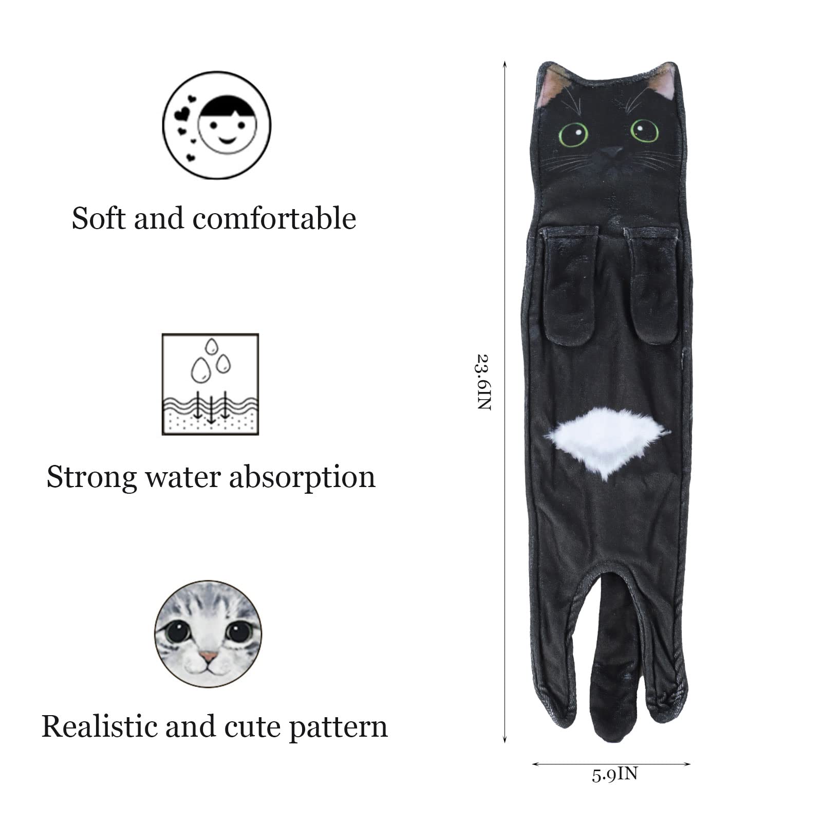 Serviette De Cuisine En Microcarence Super Absorbante Pour Enfants,chat