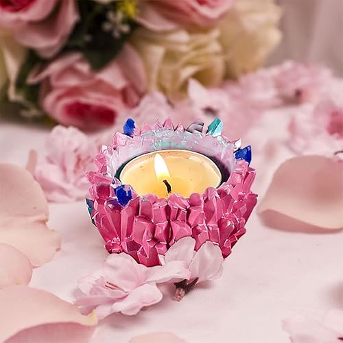 Miniatura 2 de FineInno Molde de resina de cristal para velas de candelabro, moldes de silicona de fundición de epoxi para joyero, recipiente de baratijas, maceta