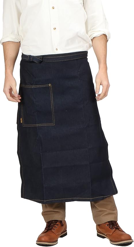 [ギリオ] デニム腰下前掛 1912 紺 日本 フリー (FREE サイズ)