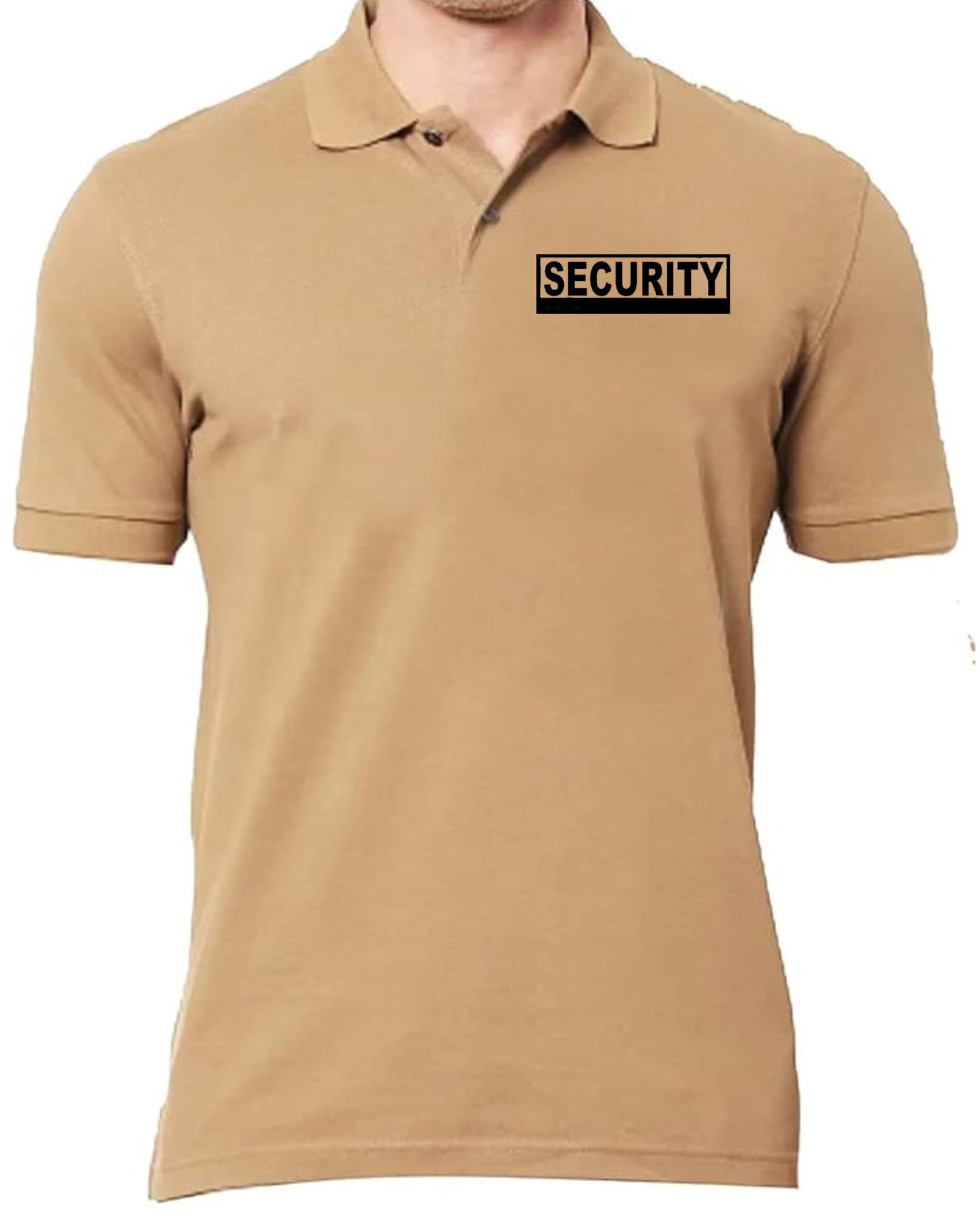 PrintHolic Security Logo Printed Polo/Collar Half Sleeve T-Shirt for Security Staff Employee Promotion T Shirt for Men and Women
