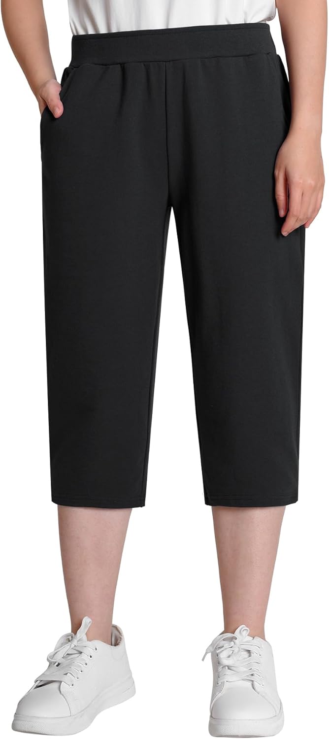 Weintee Women's Petite Pull On Capris Petite Length