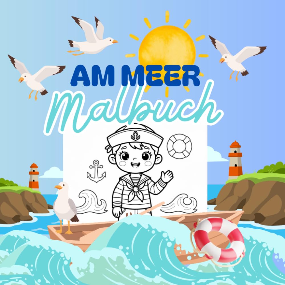 Malbuch für Kinder- Am Meer (Malbücher für Kinder von Annabelle Miller)