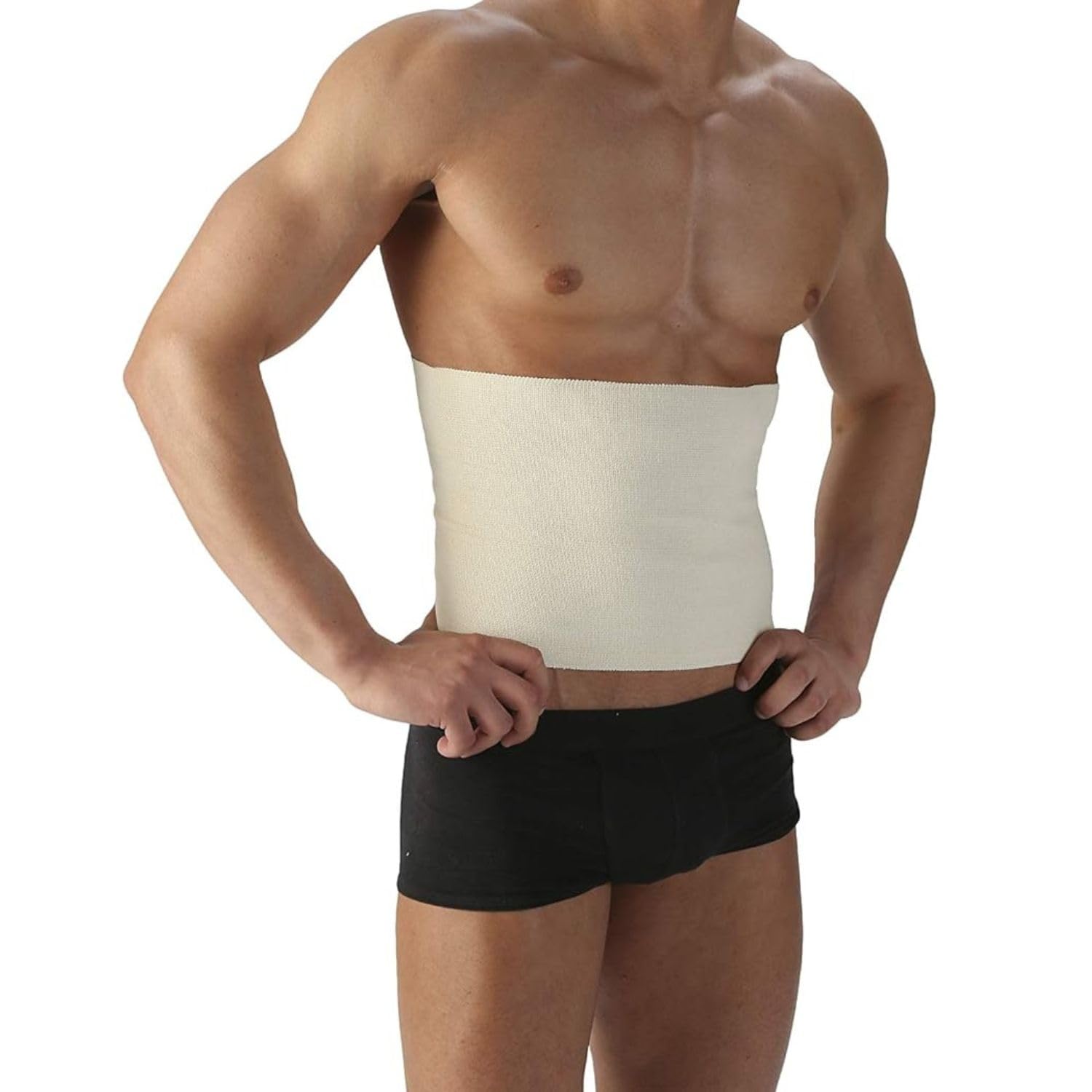 SPIKENERGY Banda Lumbar Elástica Postural Altura 24CM - Electromagnetoterapia Ideal para Corregir la Postura Contra el Dolor la Fatiga Muscular y los Traumatismos - Dispositivo Médico (M, Cuerda)