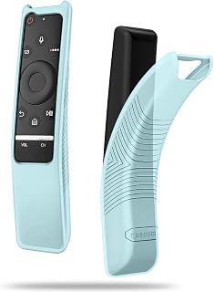 Fintie Protective Case Compatible Samsung Smart TV Remote Controller BN59 Series, CaseBot Light Weight Kids-Friendly Anti Slip Shock Proof Silicone Cover (Blue-Glow in The Dark)