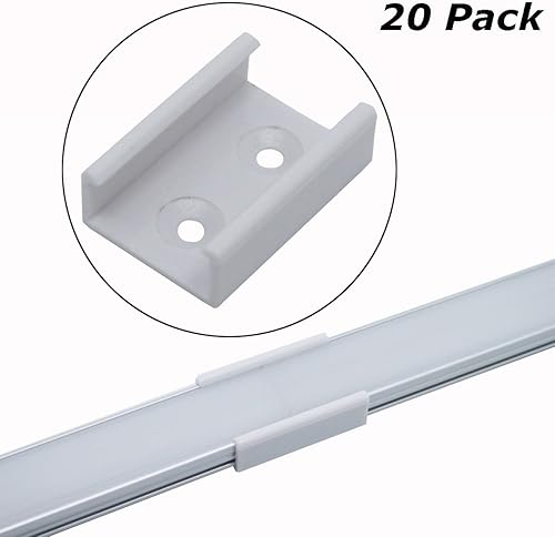 Miniatura 7 de Litever Conectores de 180 grados, solo canales de aluminio delgados (ASIN B01IY1KZZG), soportes de extensión sin costuras, tornillos incluidos,