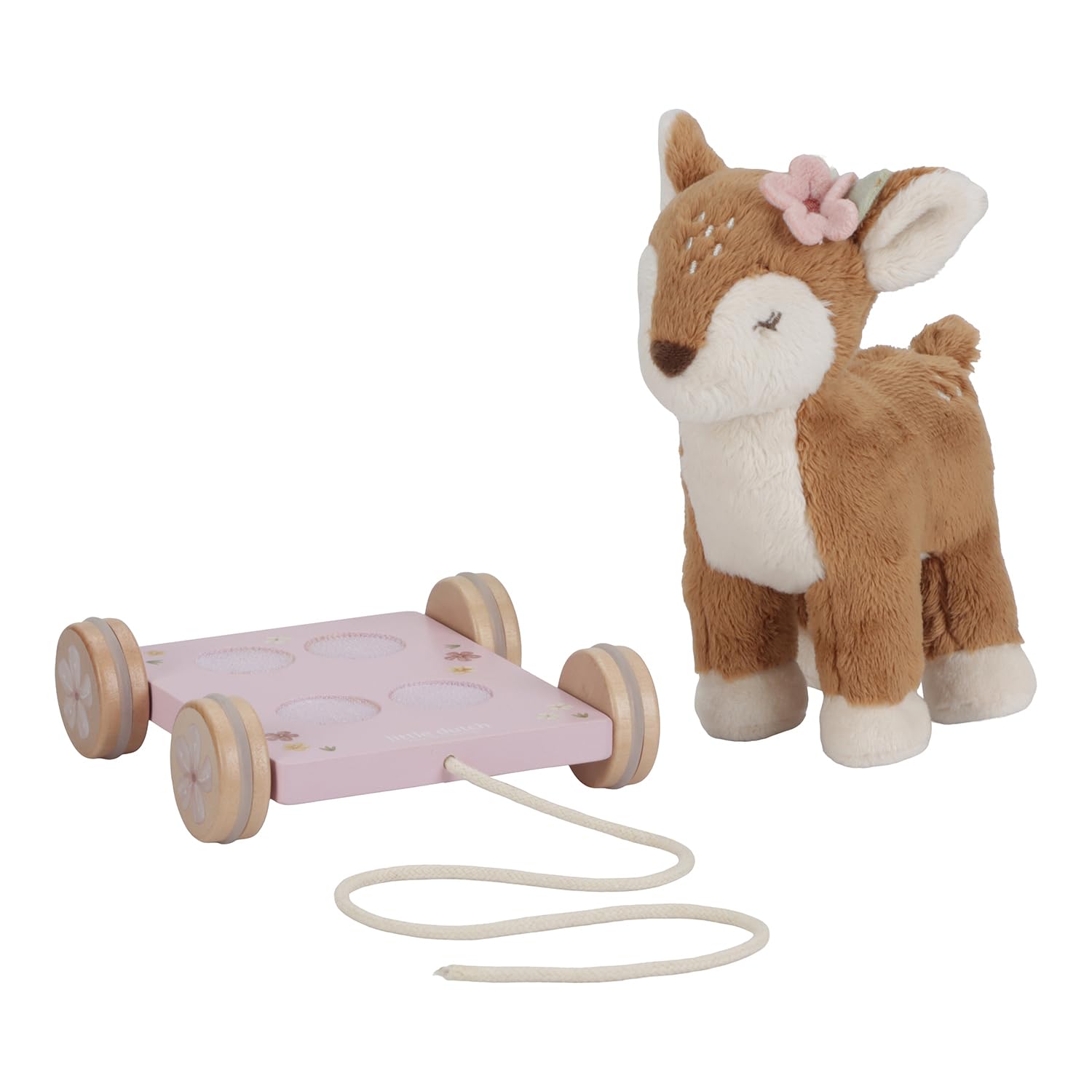 Little Dutch Zwierzę do ciągnięcia ze zdejmowanym pluszakiem jeleń - Fairy Garden
