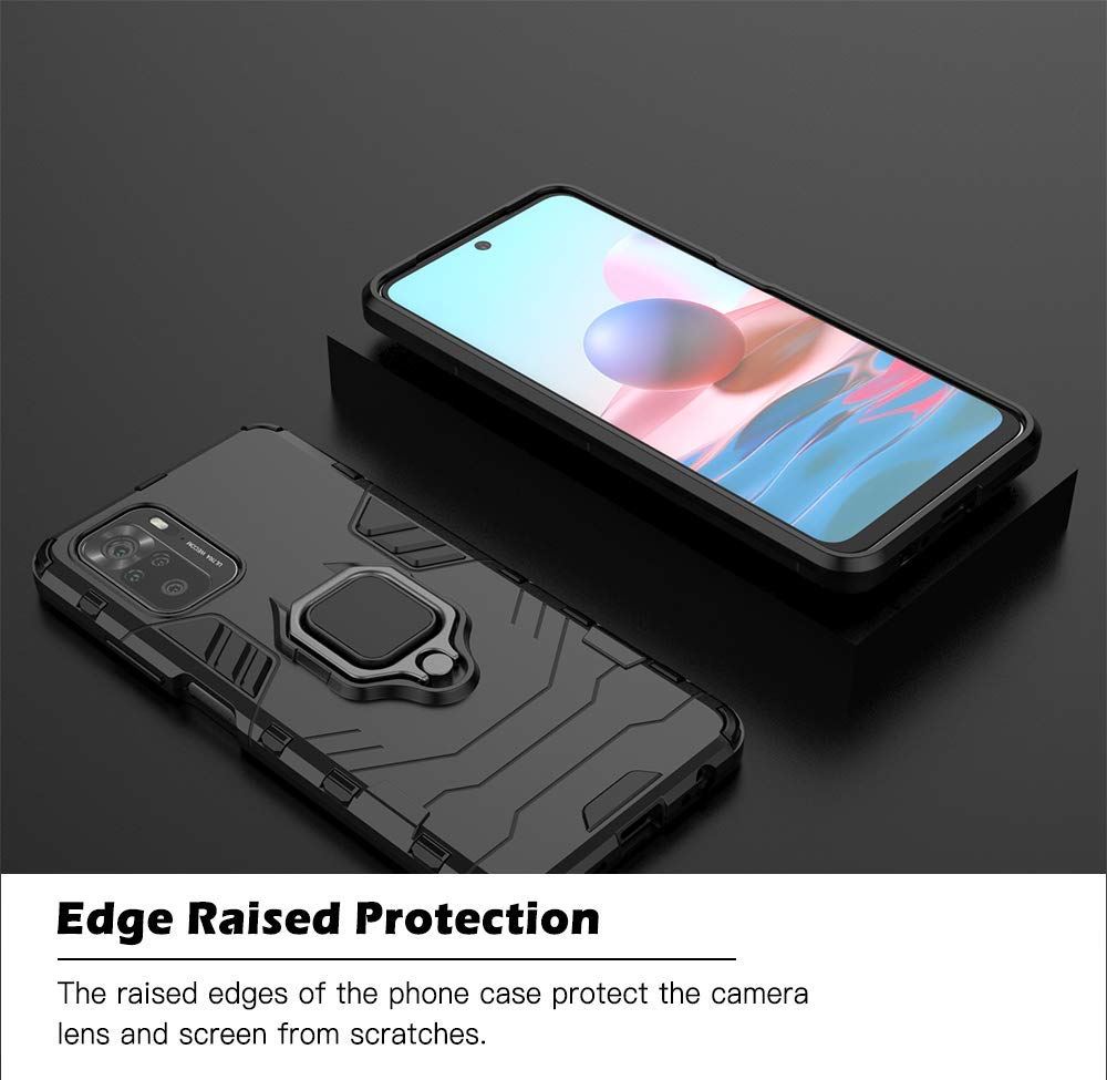 ALAMO Cover Armor per Oppo Find X3 Neo, Custodia in TPU+PC Antiurto con Anello Cavalletto - Rosso