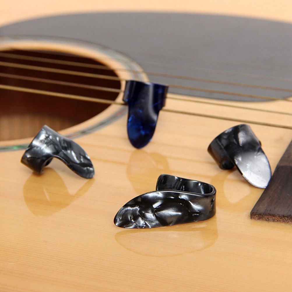 Fateh Musical Plastic 1 Thumb And 3 Finger Nail Guitar Picks Plectrums Set-image-3