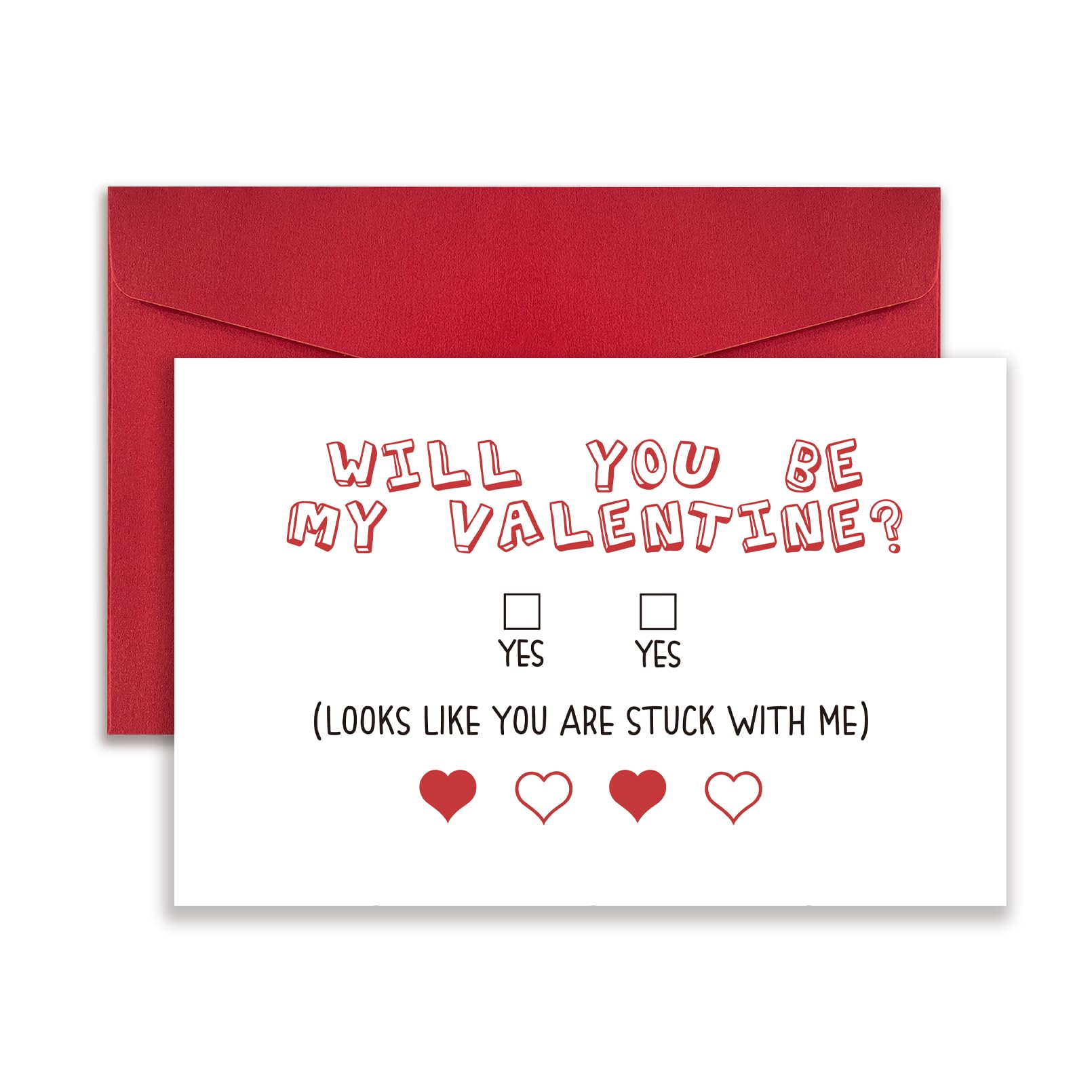 Funny Valentines Day Card for Him Her, Humor Valentines Card for Husband Wife, Valentines Day Gifts for Women Men, Will You be My Valentine