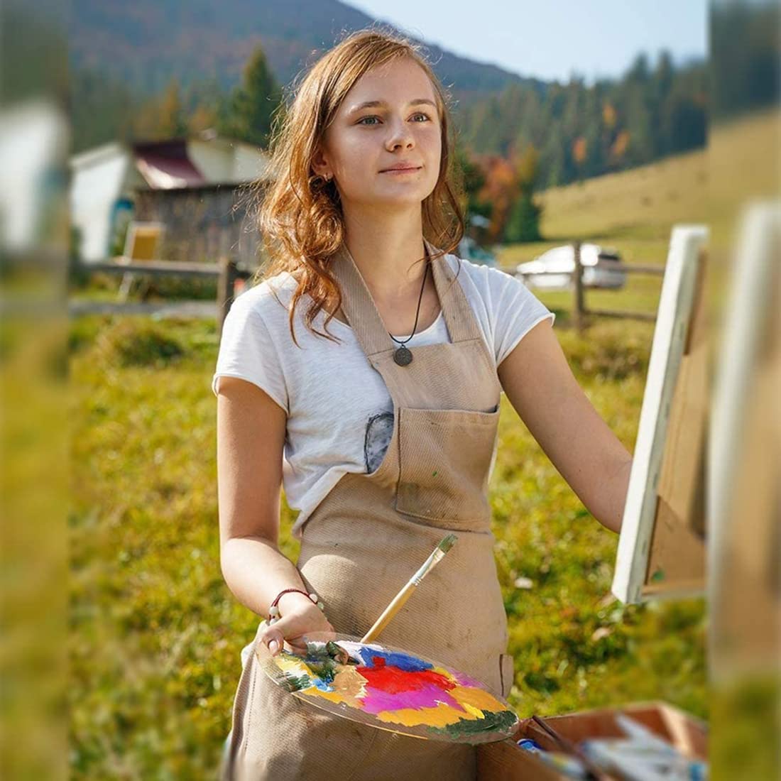 Tavolozza Di Colori Acrilici Per Artisti, Tavolozza Di Colori Ad Olio Antiaderente Ovale Trasparente Che Mescola Pallet Di Vernice Artistica Trasparente Facile Da Pulire