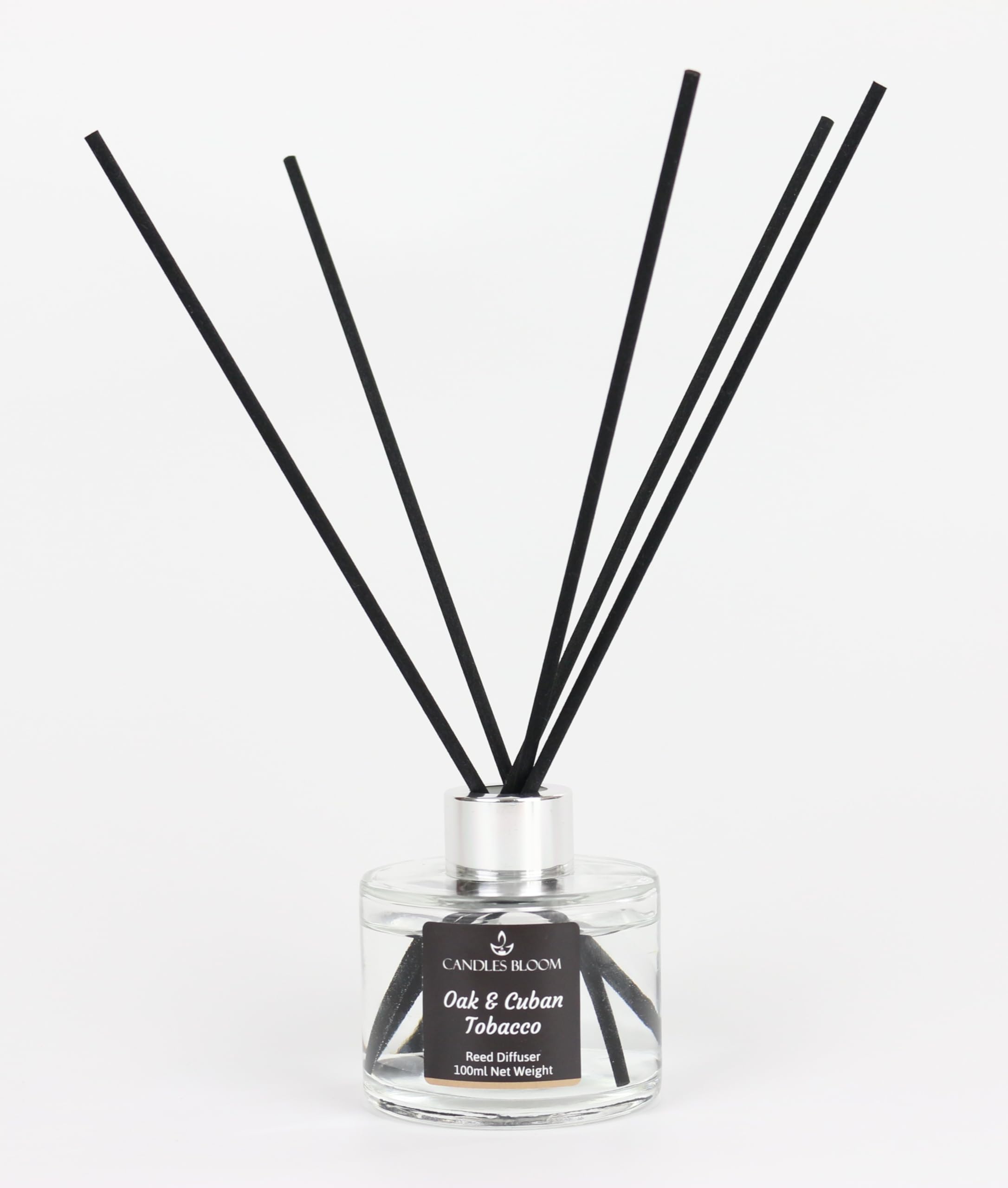 Oak & Cuban Tobacco Luxury Reed Diffusers- 3 Months Lasting Fragrance - Eco & Vegan Friendly