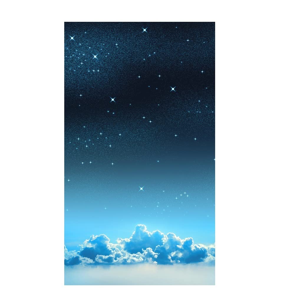 Folia Prywatności Okna- Prywatność Okna Film Dekoracyjne Piękne Gwiaździste Niebo Witraże Naklejki Bez Kleju Statyczne Przylgnięcie Matowe Odcień Okna Naklejka na Okno(90x120cm WxH)