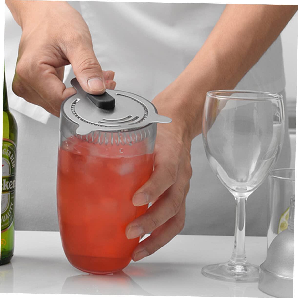 Housoutil Coffee Filters Cocktail Strainer Mixologist Tools Hawthorne Strainer Cocktail Filter Cocktail Ice Strainer Coffee Strainer Bartender Multitools Cocktail Bar Tool Food Colander