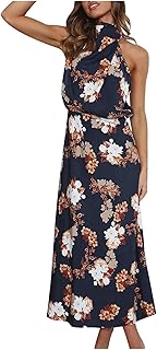 squarex Formal Dresses for Women, Women Sleeveless Cocktail Dresses Elastic Waist Party Wedding Guest Satin Split Maxi Dress Deal of The Day Prime Today My Orders On Amazon Orders #5 Navy