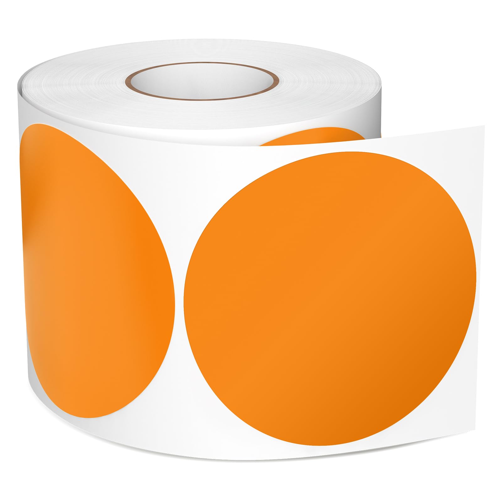 500 pz Adesivi rotondi Stickers 76 mm Etichette a cerchio con codifica a colori Impermeabile Rotolo Punti di marcatura Arancione