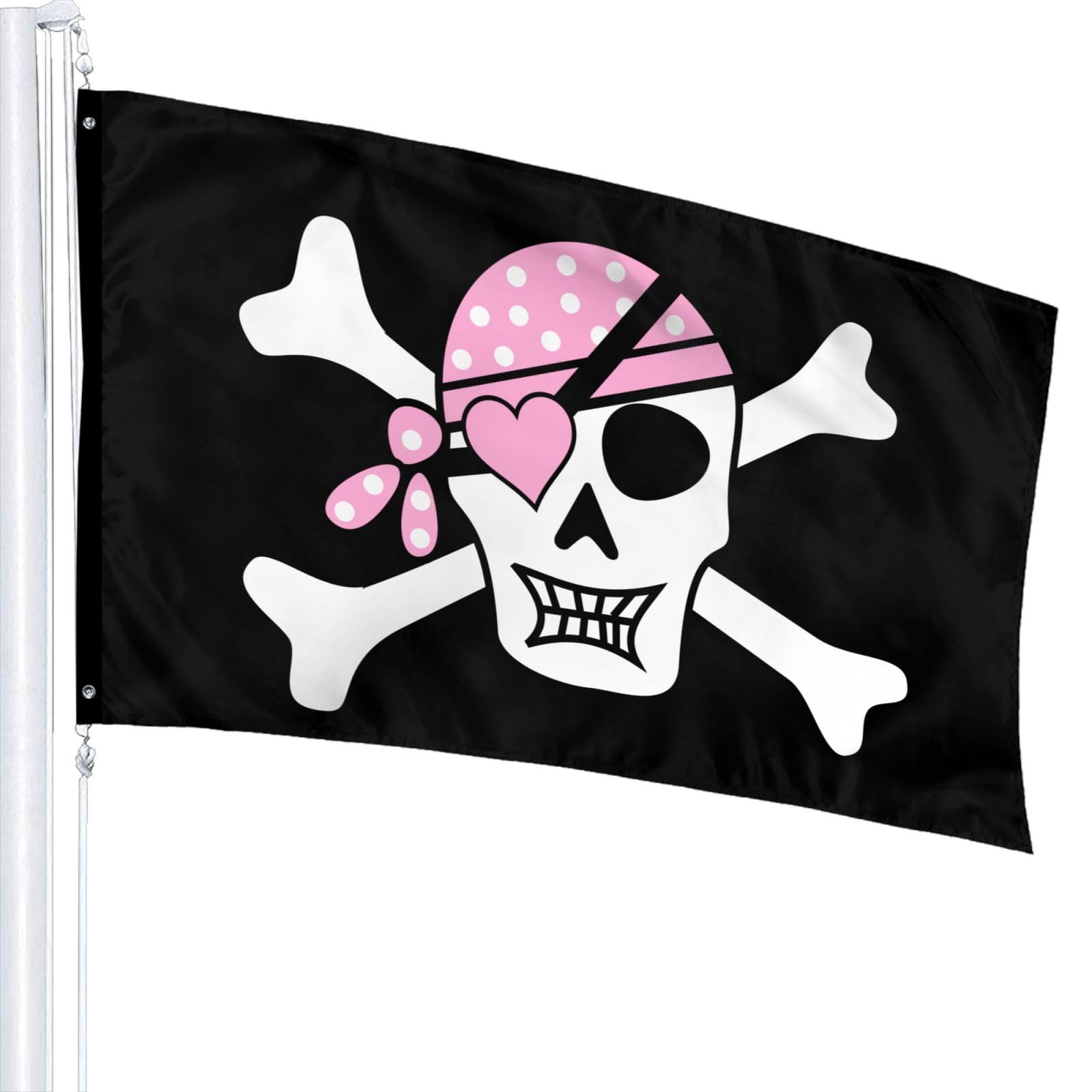 5x3 FT LGBT Pride Pirate Skull Rainbow Flag - Large Festival & Party Banner 5 thumbnail image