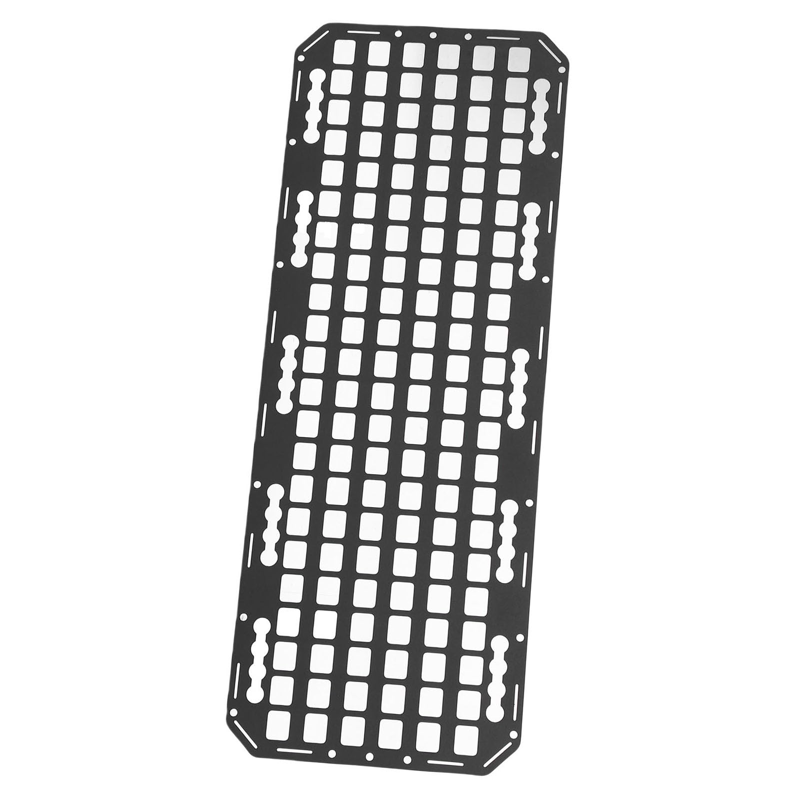 Molle-Panel aus Metall für LKW-Ladeflächen, 2 mm Starkes Aluminium, vielseitiges Hängesystem, MOLLE-Panel-Rahmensystem für L-Schienen zur Aufbewahrung in Auto, LKW, Wohnmobil, Boot und Zuhause