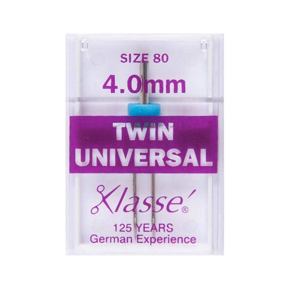 Klasse Sewing Machine Needles: Twin Universal: 80/4mm: 1 Piece Spares & Accessories