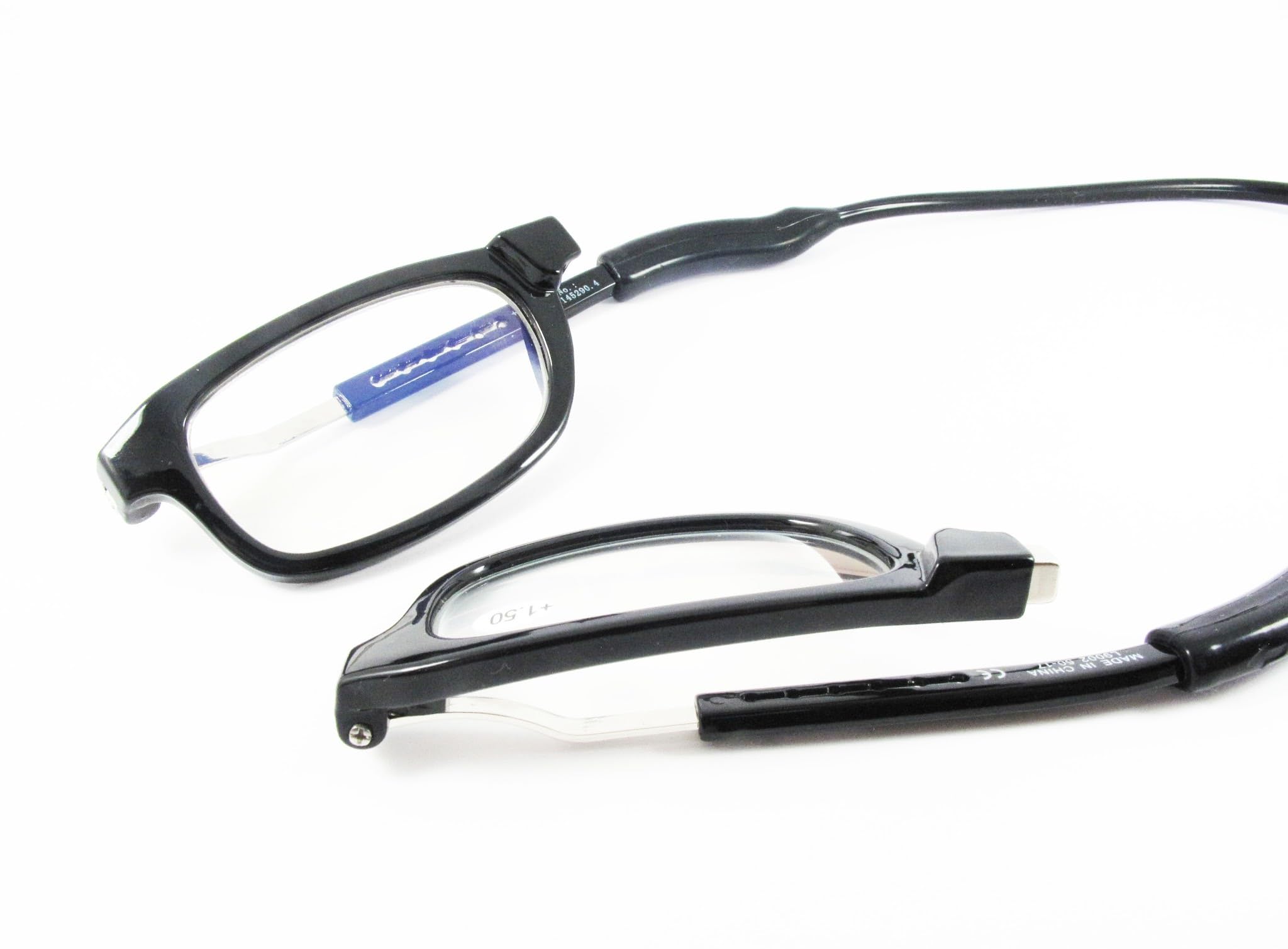 Loopies - Occhiali da lettura magnetici, unisex, regolabili, pieghevoli, con custodia, panno