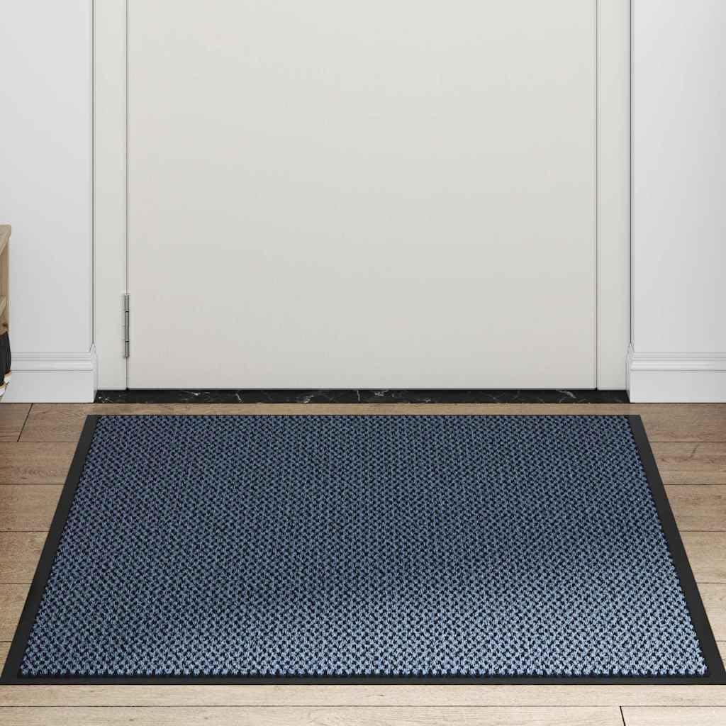 Zerbino blu 90 x 120 cm, resistente polipropilene con base in PVC antiscivolo, per ingresso, corridoio, terrazza coperta, robusto e facile da pulire