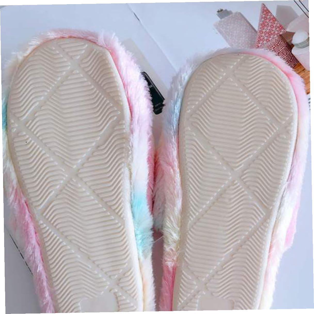 Pantofole Unicorno in Cotone Peluche Morbido Fondo Antiscivolo Calde Pantofole da Interno per e Adulti Leggere e Confortevoli per Casa e Relax Autunno Inverno