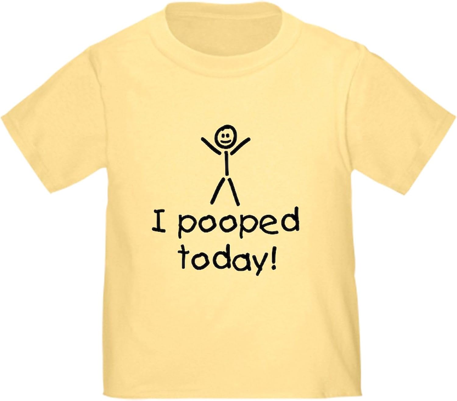 CafePress I Pooped Today Silly Toddler T Shirt Cute Toddler Graphic Tee, 100% Cotton