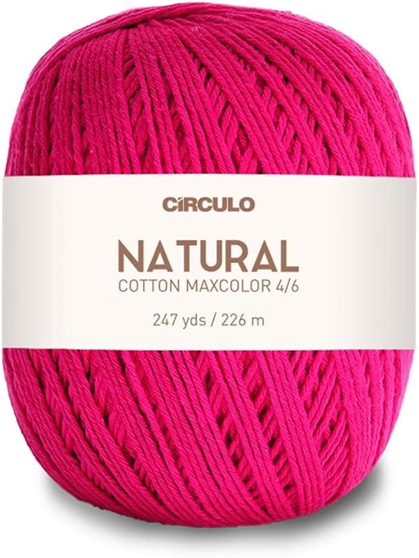 Fio de algodão Natural Cotton Maxcolor 4/6 CÍRCULO, 226 m, 200 g, tom 6133 Pink, pacote com 1 unidade