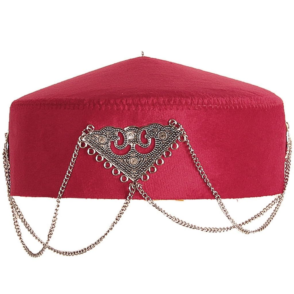 GMBYLBY Traditional Kazakh Hat With Elegant Fringed For Cultural Event And Everyday Wear Breathable Polyester Ethnic