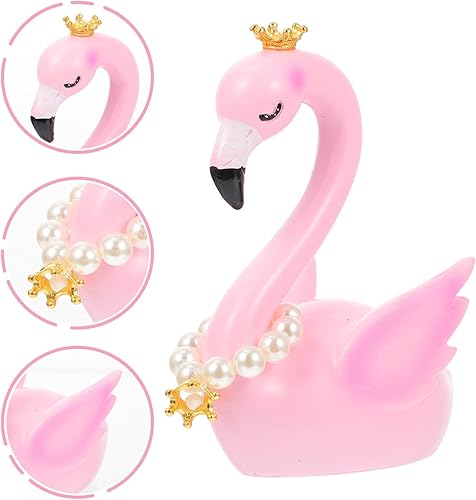 Miniatura 2 de Estatuas de flamenco para decoración exterior para niños, modelo de jardín, decoración de coche para niños, figuras de plástico en miniatura,