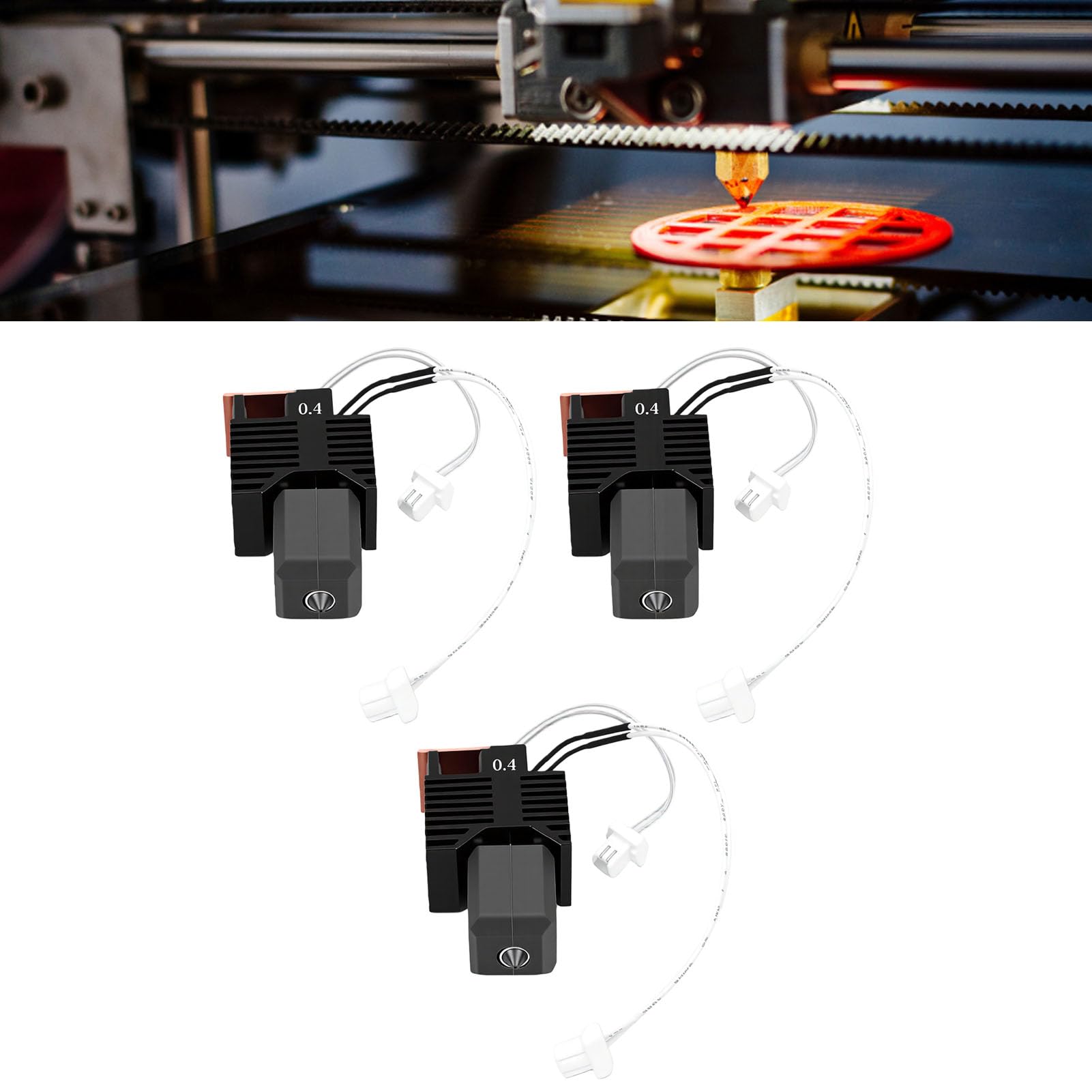Ceramiczna Końcówka Gorąca 3 szt. do Snapmaker U1, Dysza 0,4 Mm, łatwy