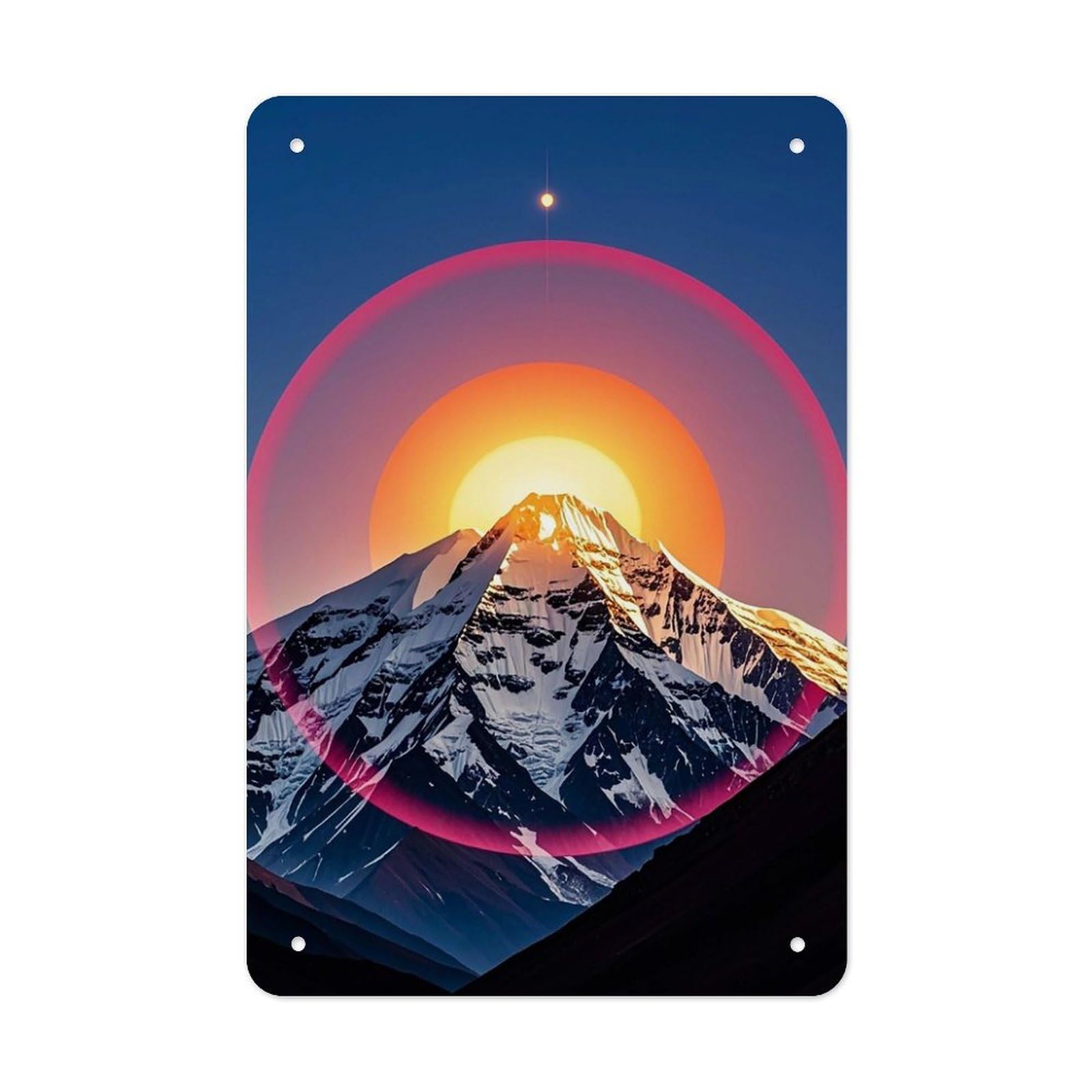 QMNLKH The Sun Plaques for Wall Decor, Personalized Metal Tin Sign for Home, Multifunctional Poster for Office, Fashion Painting for Hallway, Wall Art Pictures, 7.9x11.8Inch