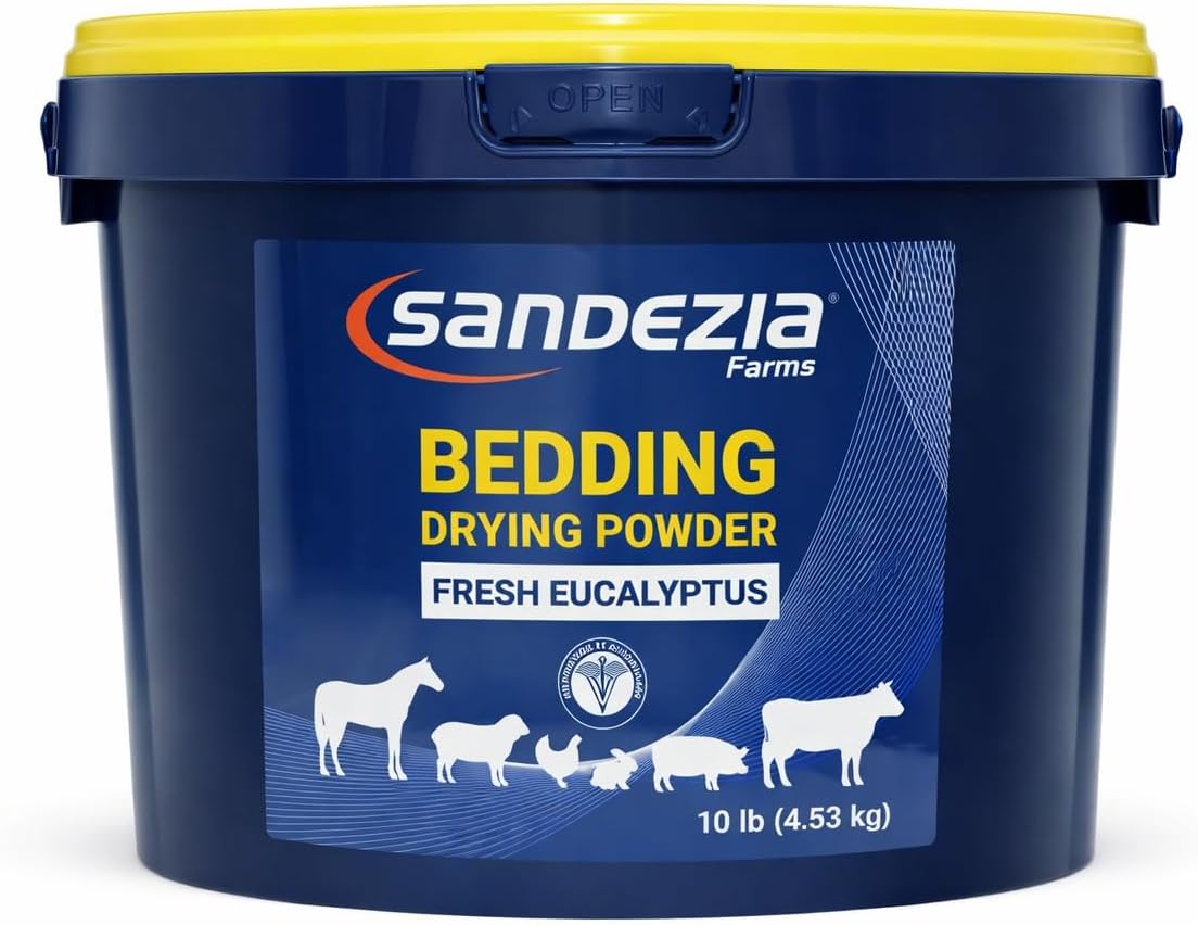 Bedding Drying Powder – Horse Stall Refresher, Odor Eliminator, Barn Stall Deodorizer for Chicken Coop, Livestock, 22 lb