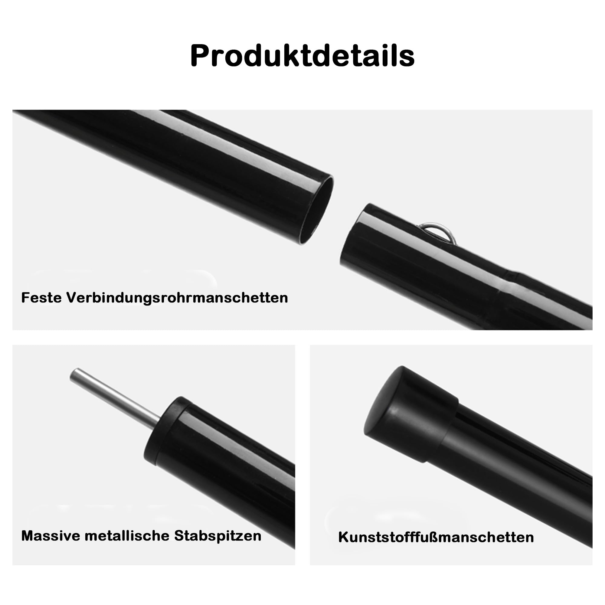 windhike Naturehike Sonnenverdeck Stange 2er-Set, Zeltstangen Windbeständig, Hochbelastbare Teleskopstange aus Eisen, Mehrzweck Aufstellstange, 2,5 mm verdickter Rohrdurchmesser