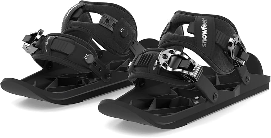 スノーボード SKI SKATES Snowfeet X - Mini Short Ski Skates for Snow Pro Version | Skis for
