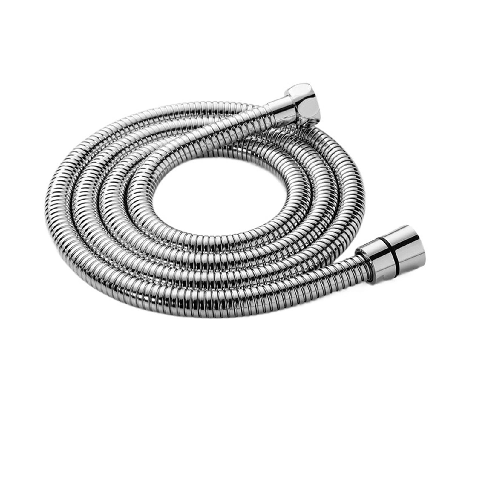 1.5m 304 Stainless Steel Shower Hose High Faucet Hose Flexible Shower Hose Thick Silicone Bathroom 3 Meter Shower(2m)