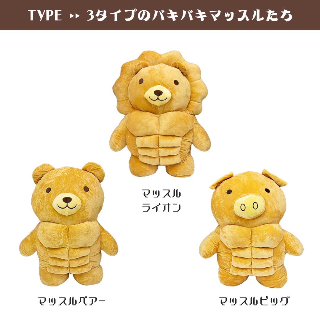 Amazon.co.jp: [AiO JAPAN] ぬいぐるみ マッスルアニマルズ クマ