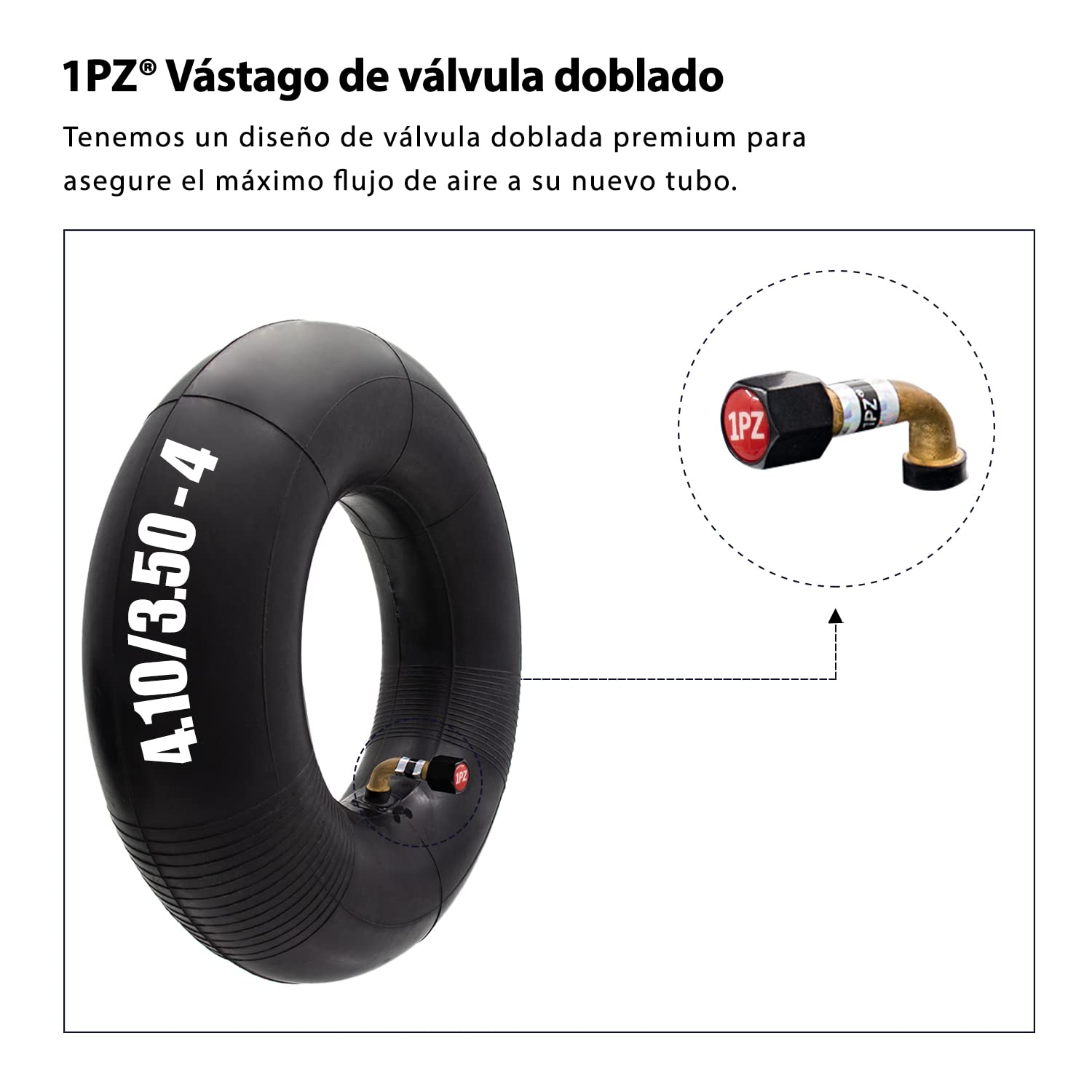 1PZ S4T-35C Neumático de repuesto 4.10/3.50-4 y Cámara de aire para rueda de carretilla de mano, carros, soplador de nieve, cortacésped, mini quad, Go Kart 47cc 49cc, carro de jardín
