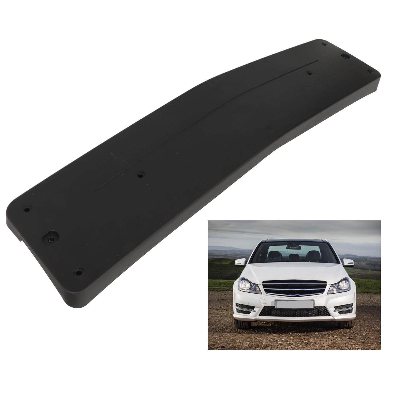 Cadre de Plaque D'immatriculation, Support de Plaque D'immatriculation Avant de Voiture, étiquette de Cadre pour Classe C W204 AMG Sport 2011 à 2013 2048173278 A2048173278,