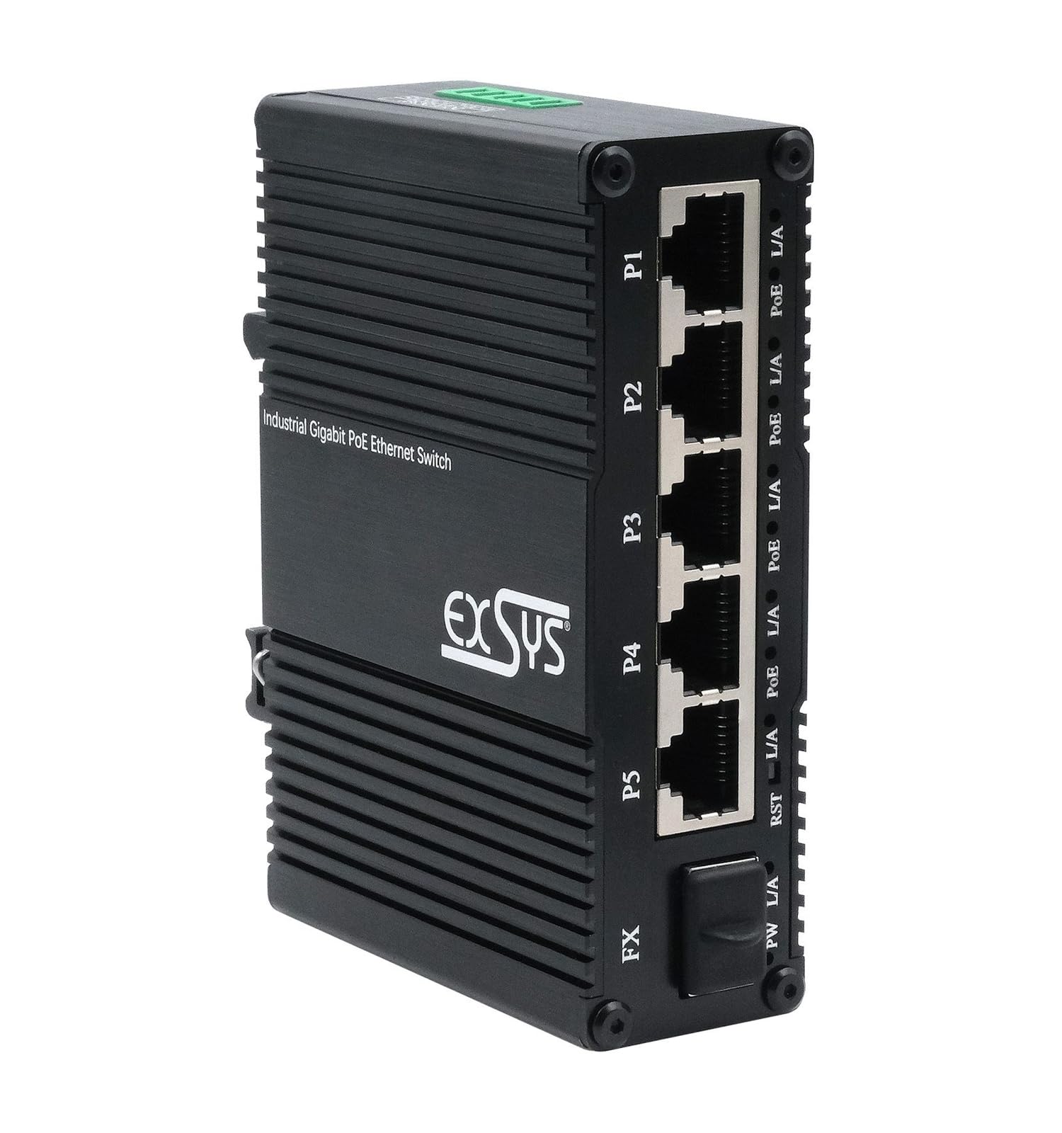 Exsys Switch 5+ Mini Industrie Gigab. 5+1xgigabit Sfp Poe+ WeB-Managed - Switch - 1-Port (eX-62030mpoE-Sfp)