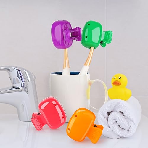 Miniatura 5 de Paquete de 4 fundas de cabeza de cepillo de dientes de viaje, protector de cepillo de dientes, estuche protector de cepillo de cepillo, estuche