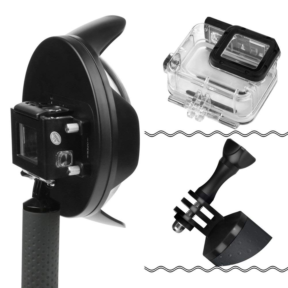 Cupola Subacquea Da 15,2 Cm Per GoPro Hero 3/4/5/6/7 – Impermeabile Fino A 25m, Con Maniglia E Custodia Anti-graffio, Per Foto Semi-sommerse - 2