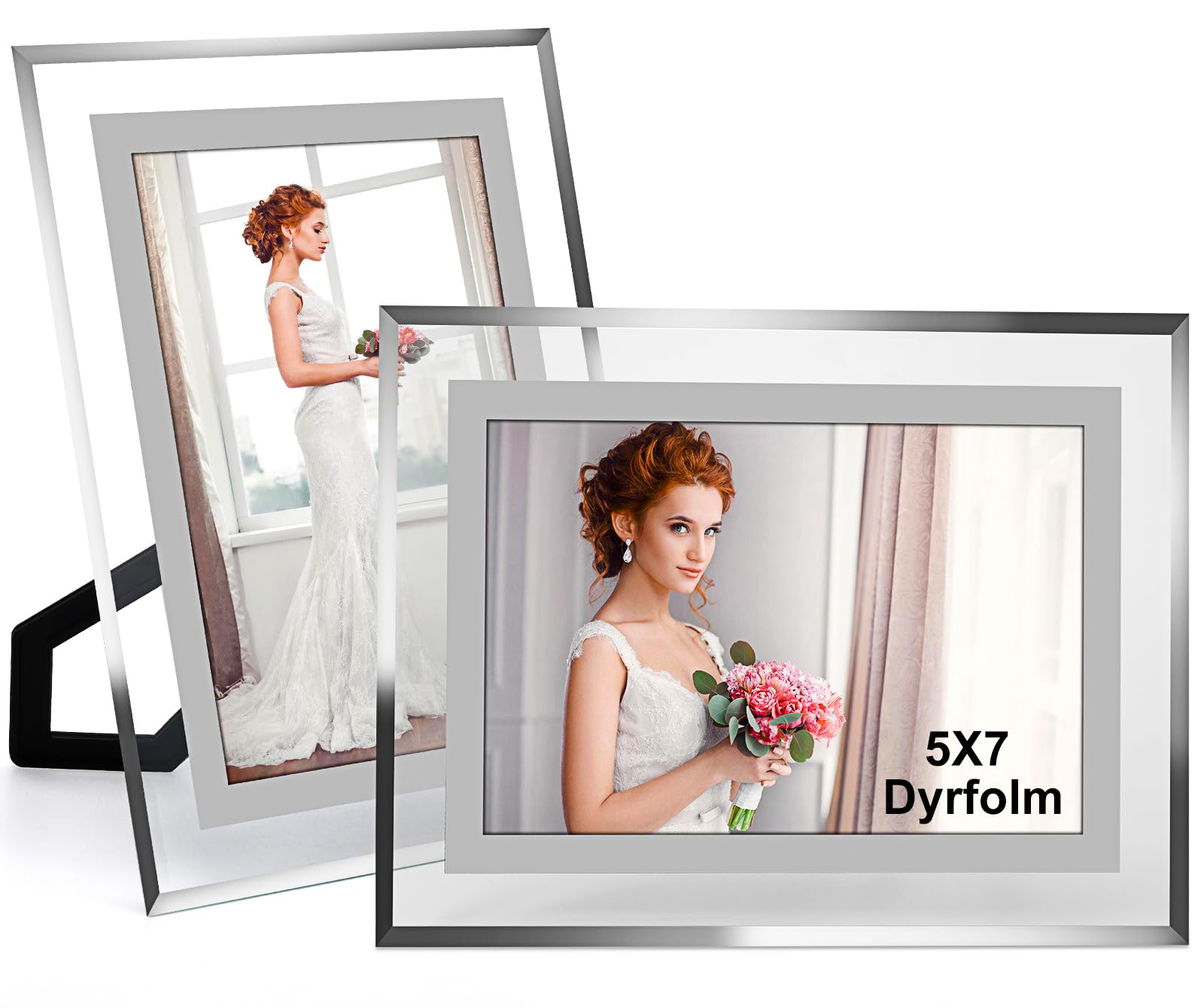 Amazon.com - Dyrfolm 5x7 Picture Frames,2 Pack Glass Photo Frame