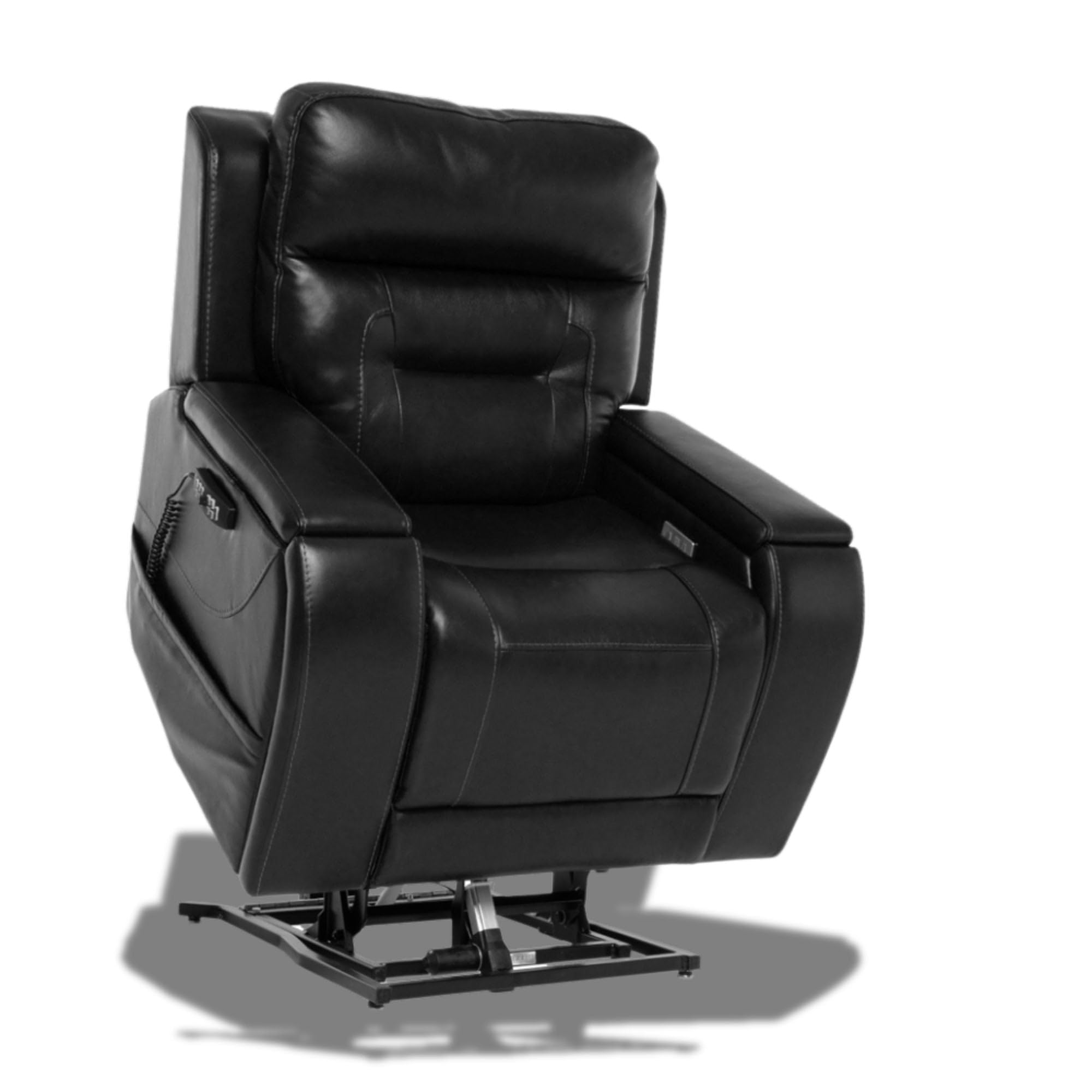 Pride Mobility VivaLift Premier Electric Power Lift Recliner Chair with Integrated Audio, Heat, Massage, Infinite Positioning, Wireless Charging, USB Ports, Sorrento Eclipse - PLR5900