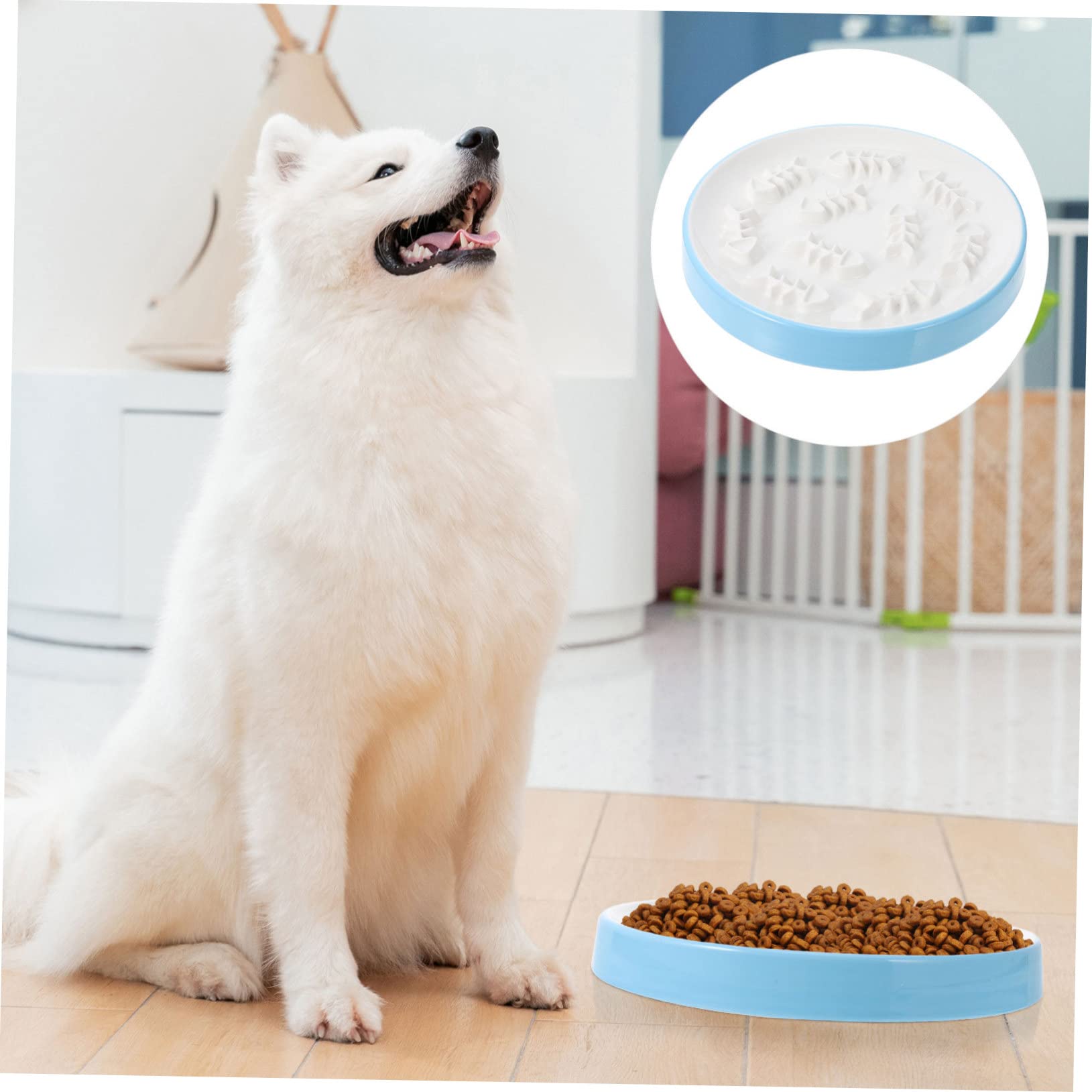 Sosoport 1pieza Comedero Antivoracidad Cerámico para Perros y Gatos Plato De Alimentación Lento para Mascotas para Entrenamiento y Control De Apetito