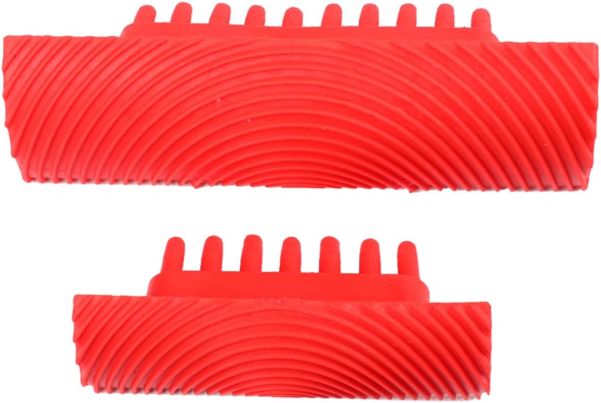Outanaya 2pcs Wood Grain Painting Tool Set Rubber Wall Decoration Graining Tools for DIY Home Decor Easy to Use for Embossing Wood Texture