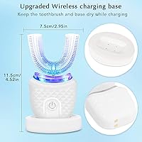 Vista 7 de Snefe Cepillo de dientes eléctrico ultrasónico, cepillo de dientes automático en forma de U para adultos, cepillo de dientes de boca entera de 360