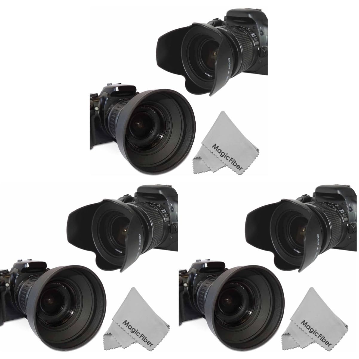 OSALADI Paraluce Per Obiettivo Della Fotocamera Da 58 Mm Design A Petalo Di Fiore Attacco A Vite in Gomma