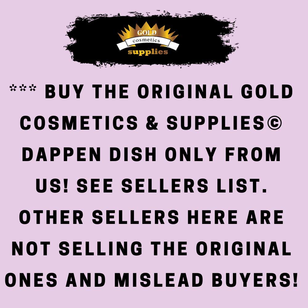 3 Ct. Glass Mixing Dish Dappen Mix Eyebrow Eyelash Manicure Tint Hair Dye Salon by Gold Cosmetics & Supplies