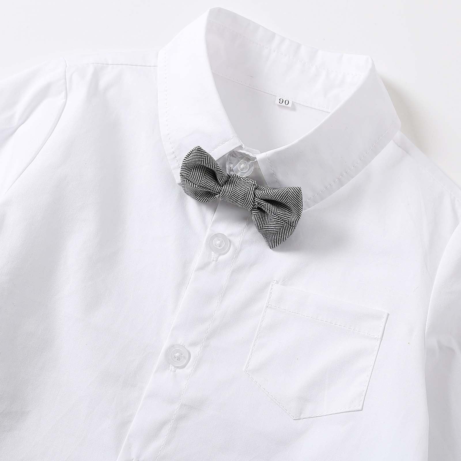 Generisch Formelle Anzüge mit Hemd Weste Hose Fliege Kleinkinder bis klassisches Outfit Set für Feierlichkeiten geeignet ab 18 Monaten bis 7 Jahren elegante Kombination für besondere Anlässe
